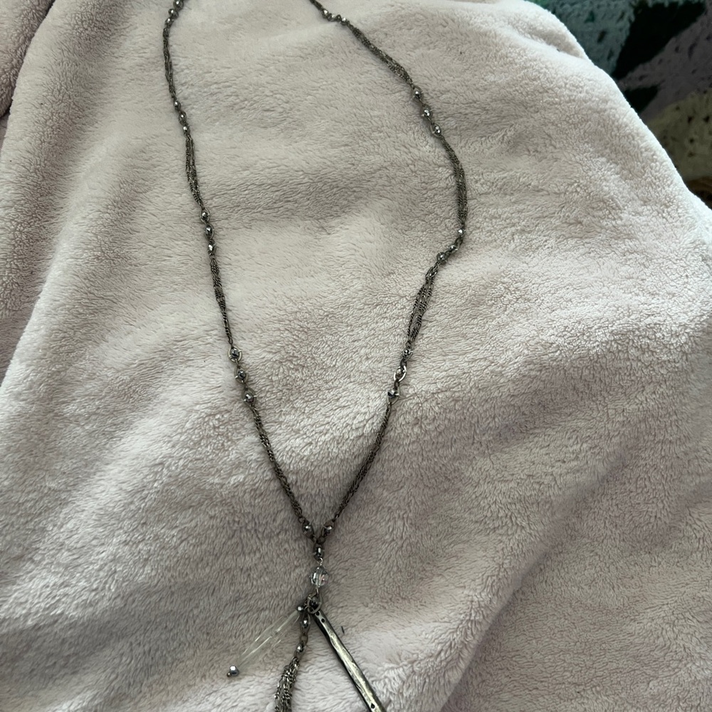 Chan Luu Silver-Tone Layered Pendant Necklace